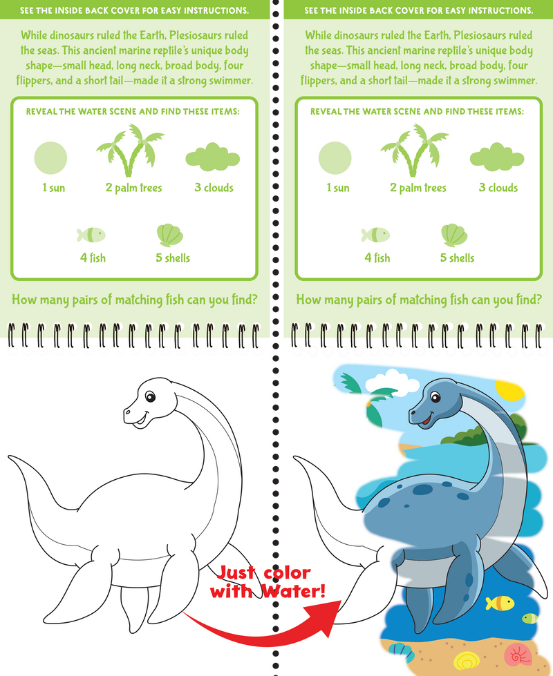 Color With Water - Dinosaurs