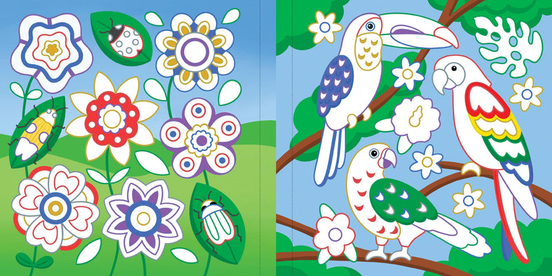 Color-By-Foil Sticker Book -- Sparkle and Shine