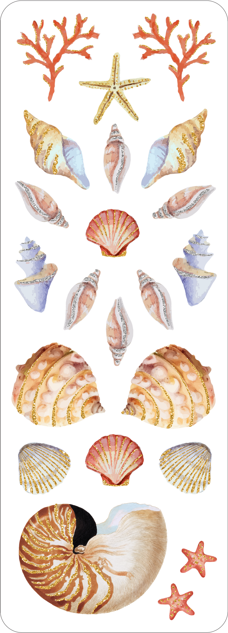 Seashells Sticker Set – Peter Pauper Press