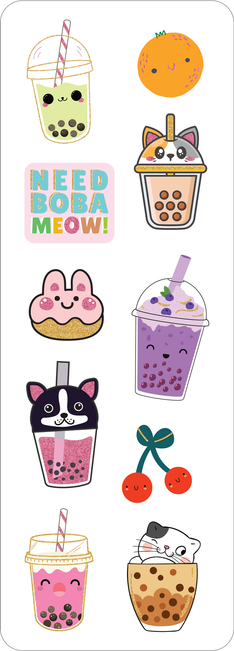 Bubble Tea Sticker Set
