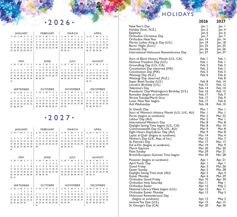 2026-27 Hydrangeas 2-Year Pocket Planner