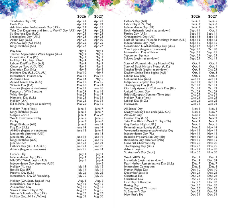 2026-27 Hydrangeas 2-Year Pocket Planner