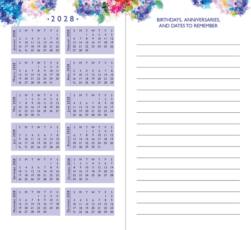 2026-27 Hydrangeas 2-Year Pocket Planner