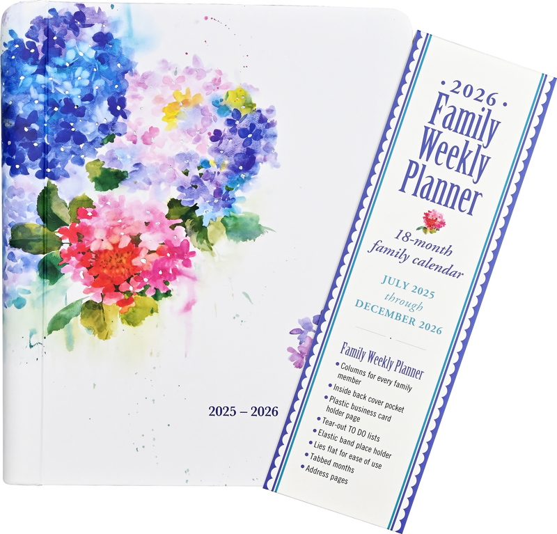 2026 Hydrangeas Family Weekly Planner