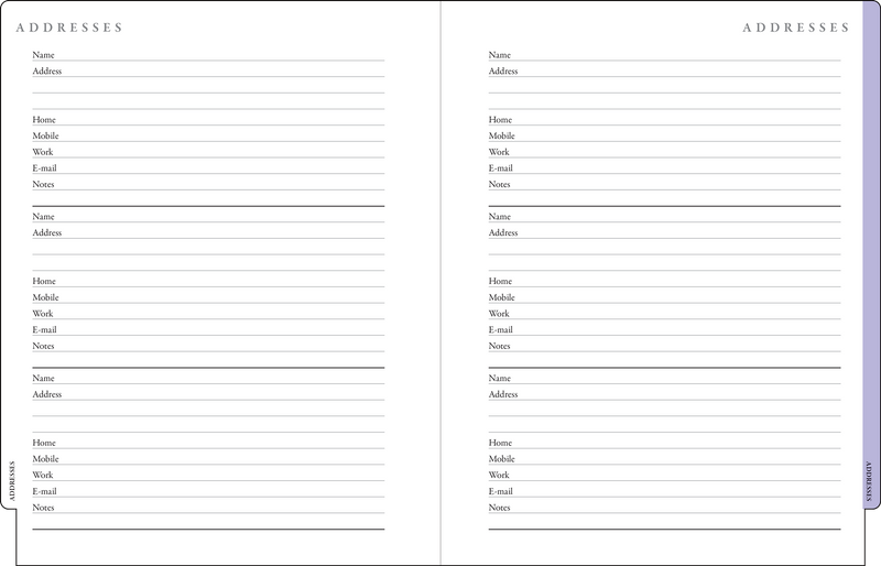 2026 Hydrangeas Family Weekly Planner