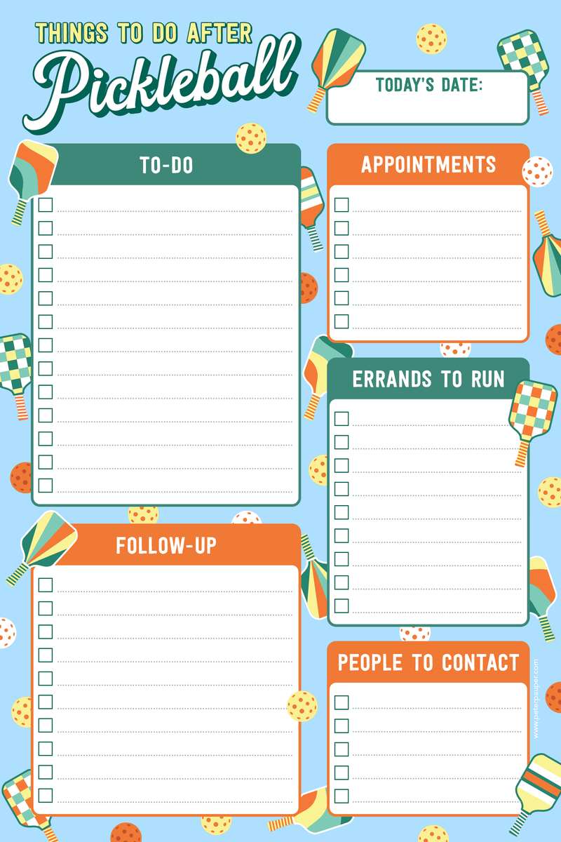 Pickleball Note Pad
