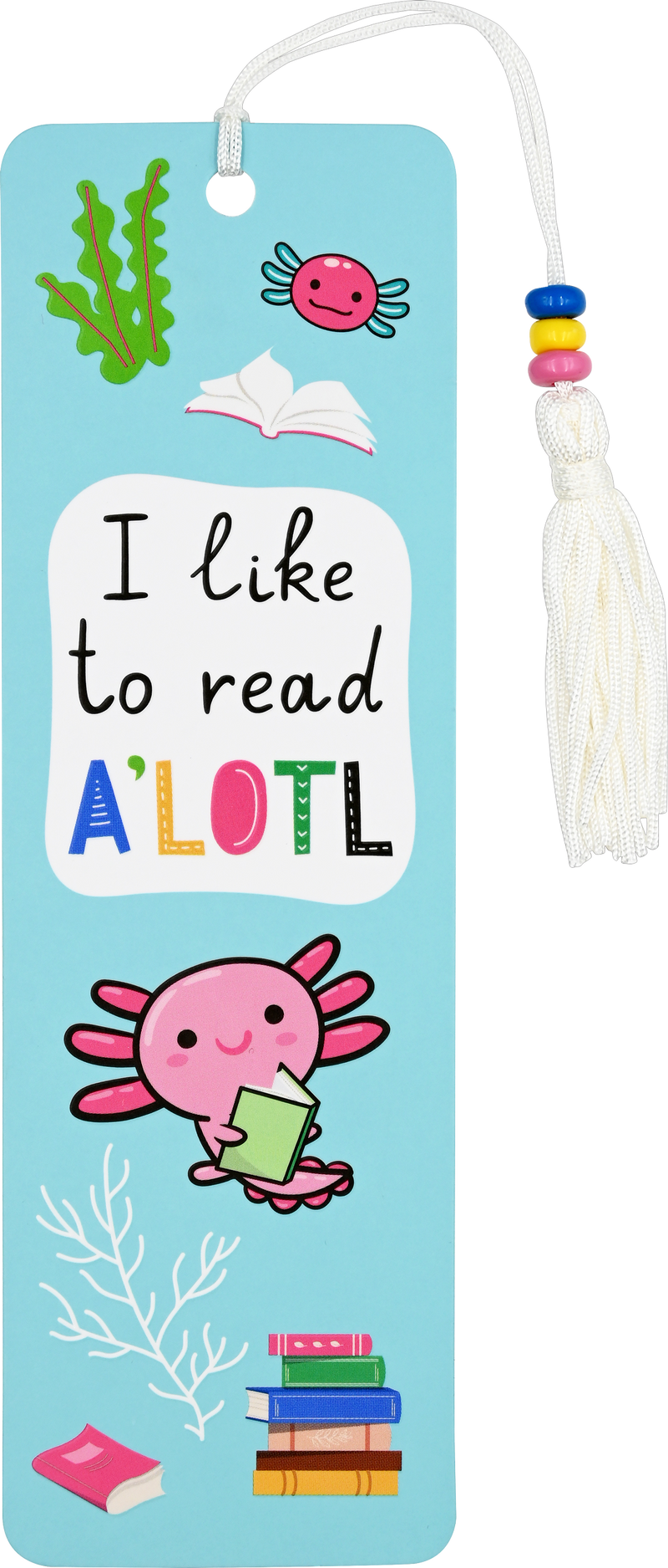 Axolotl Beaded Bookmark