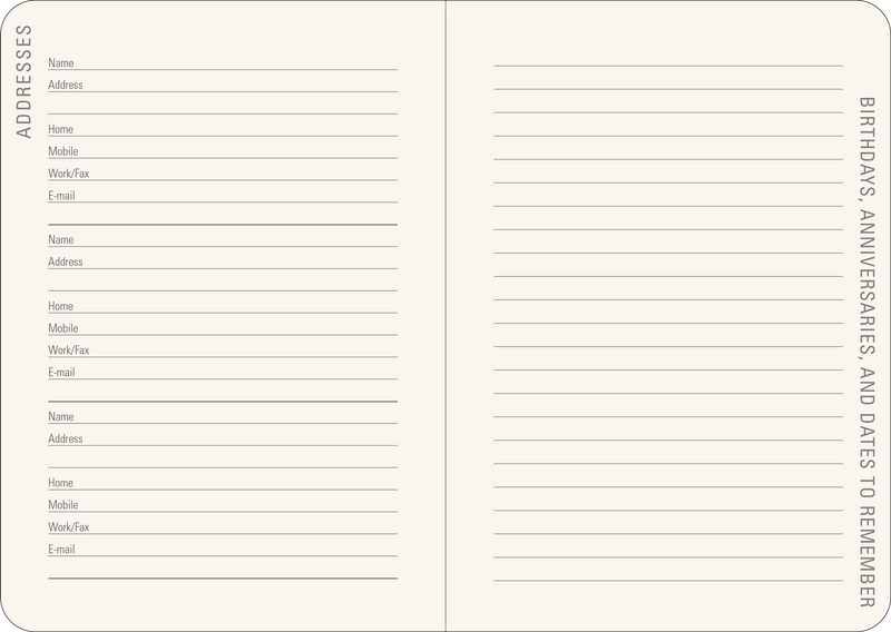 2026 Gilded Ivory Weekly Planner