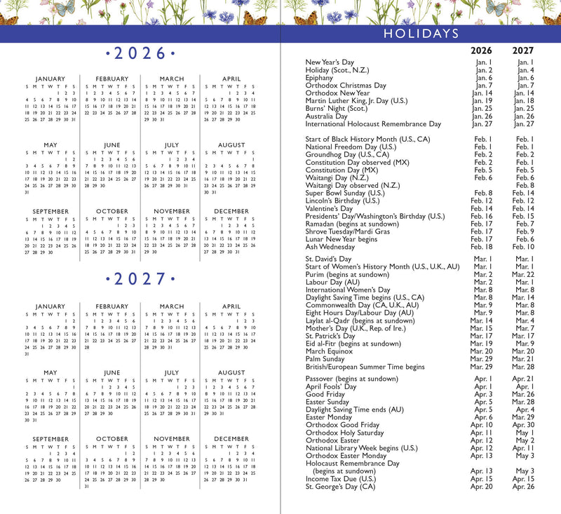 2026-27 Wildflower Garden 2-Year Pocket Planner
