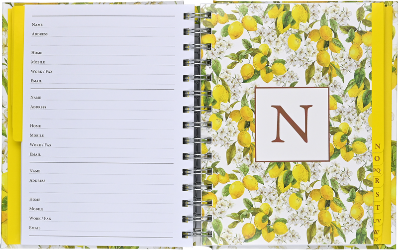 Amalfi Lemons Large Address Book