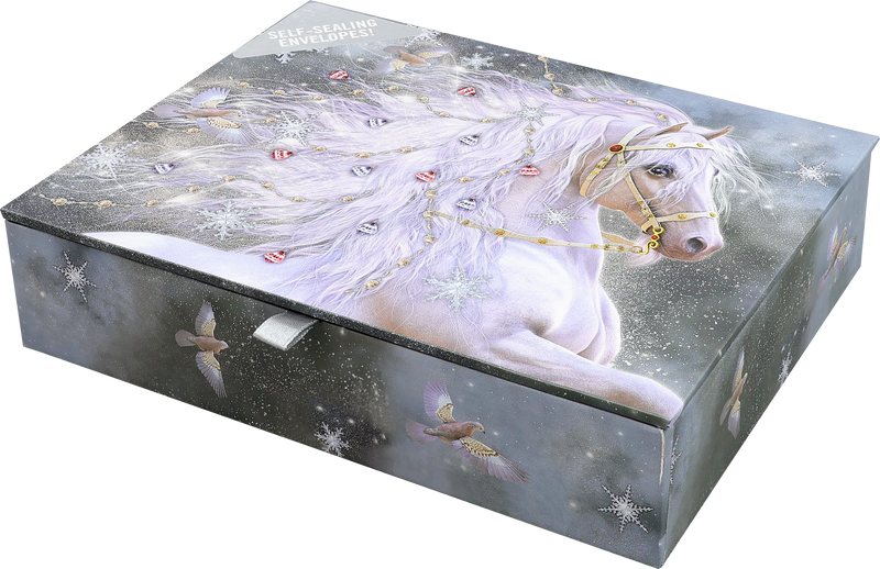 Festive Horse Deluxe Boxed Holiday Cards