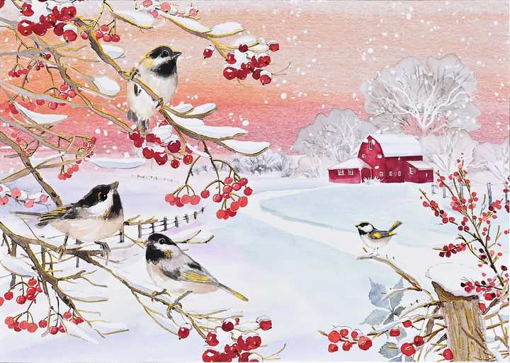 Snowy Songbirds Deluxe Boxed Holiday Cards – Peter Pauper Press