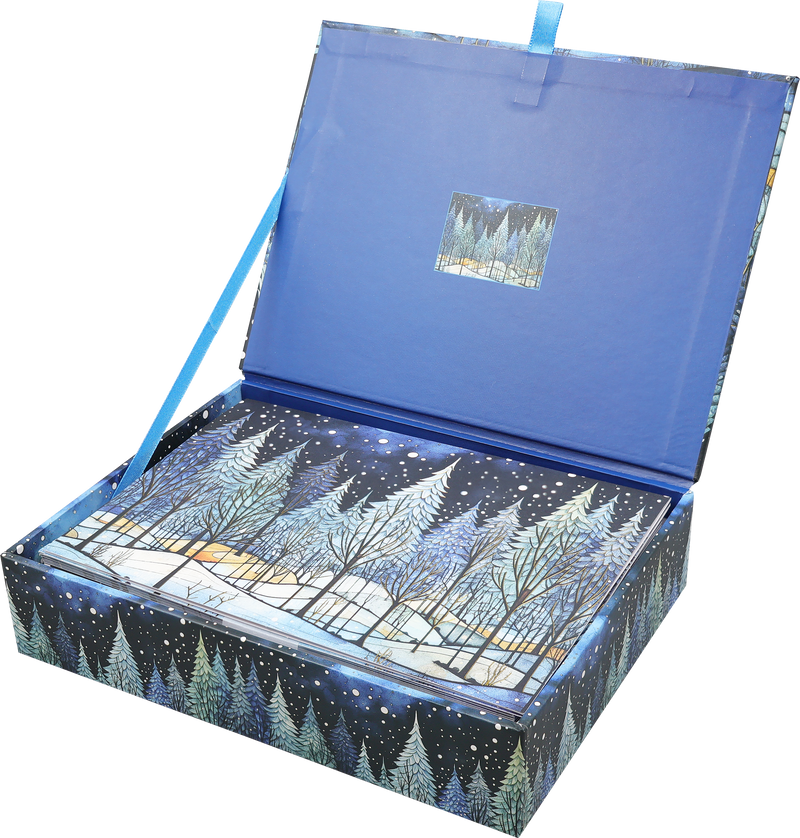 Winter Nightfall Deluxe Boxed Holiday Cards