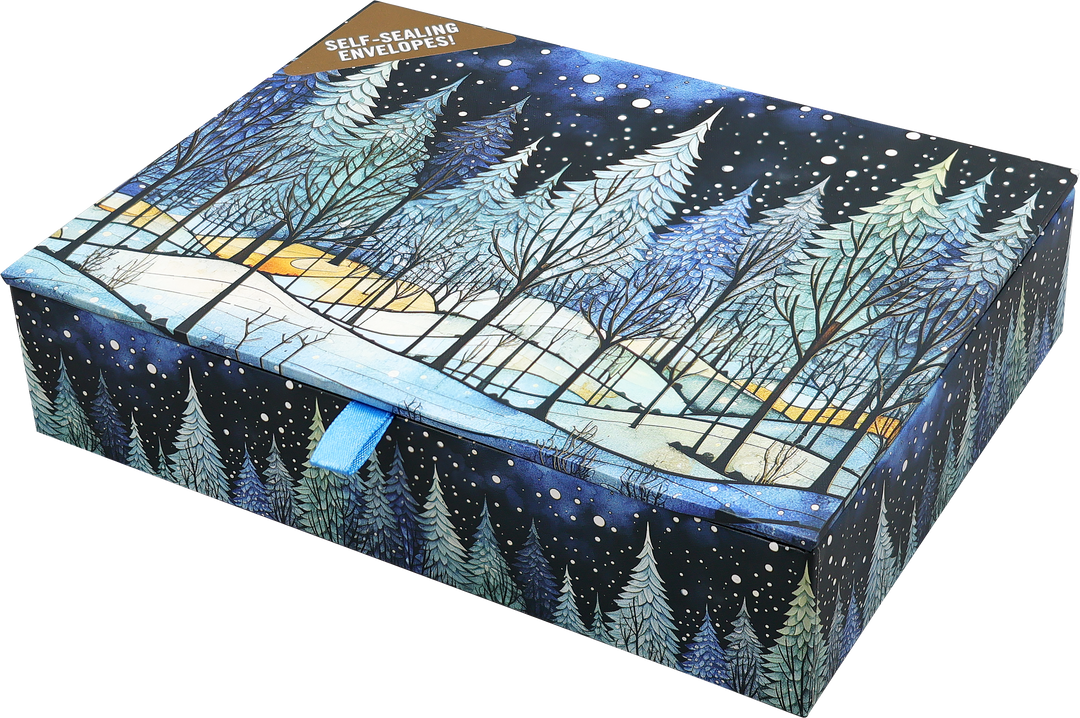 Winter Nightfall Deluxe Boxed Holiday Cards – Peter Pauper Press