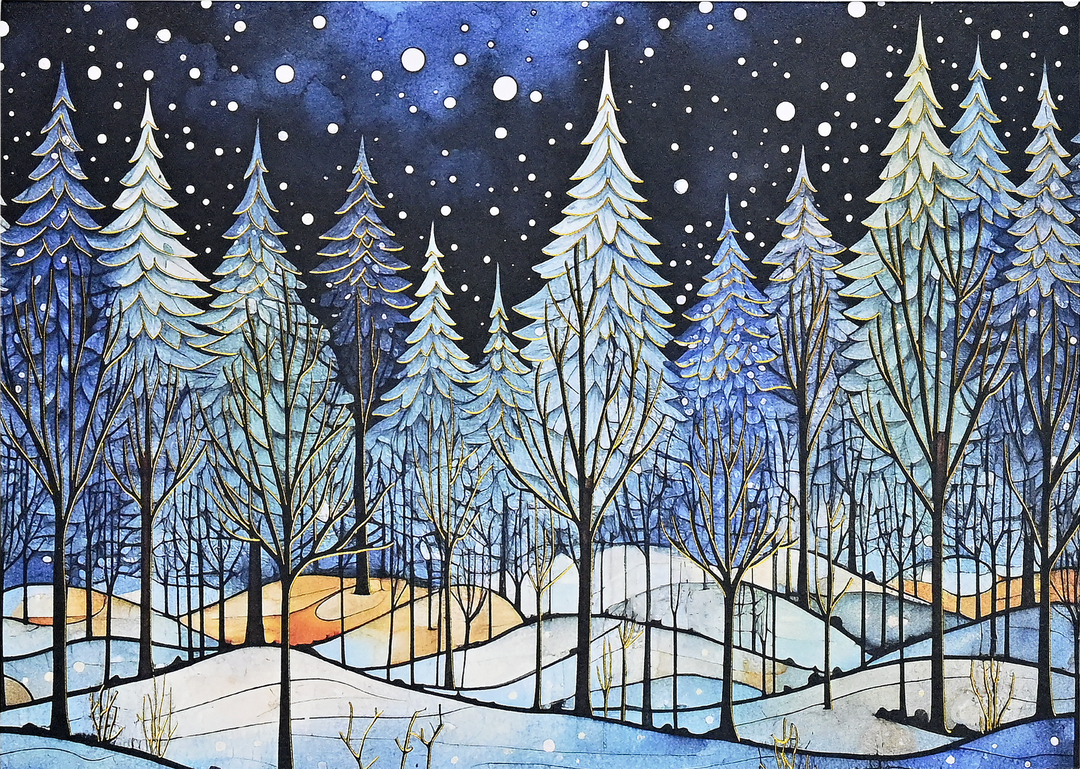 Winter Nightfall Deluxe Boxed Holiday Cards – Peter Pauper Press