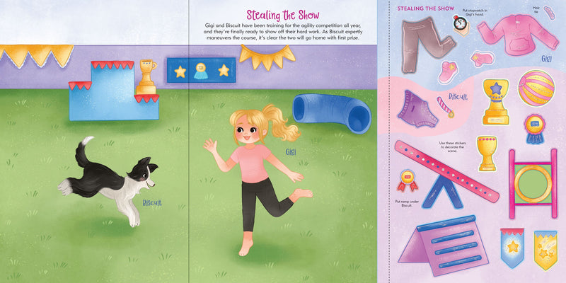 Puppies Sticker Doll Dress-Up Book