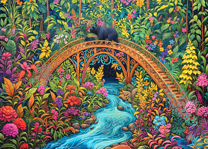 Bear Bridge 1000-Piece Jigsaw Puzzle