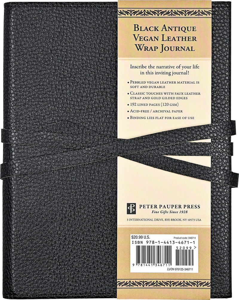 Black Leather Wrap Journal
