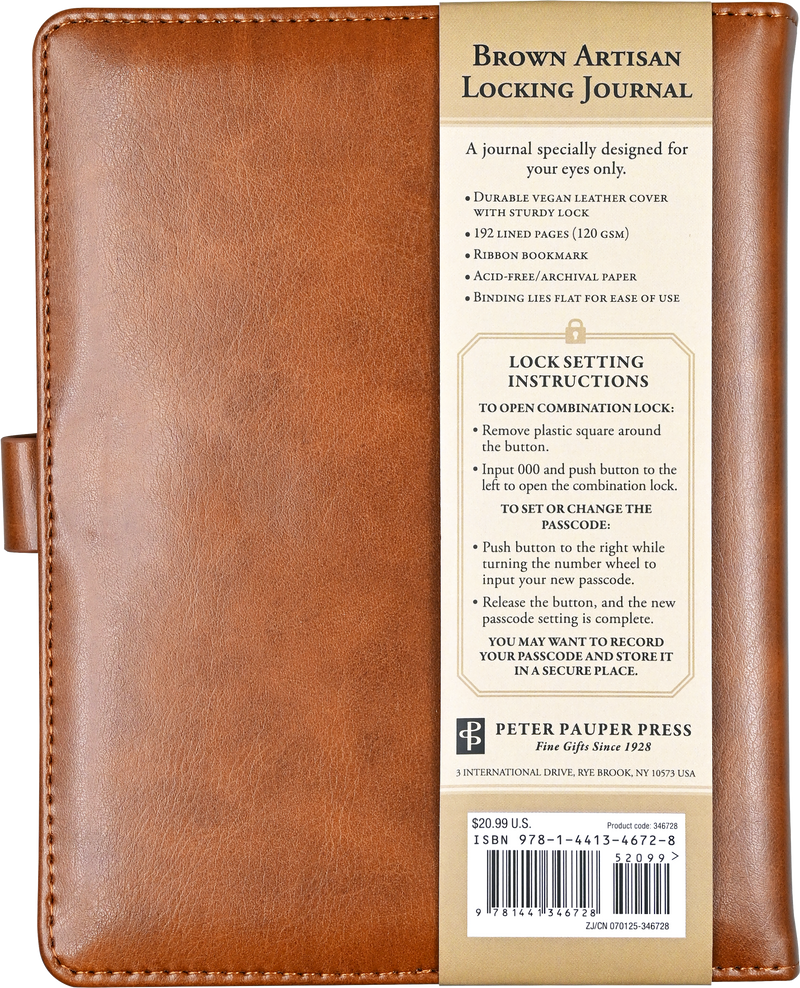 Brown Artisan Locking Journal
