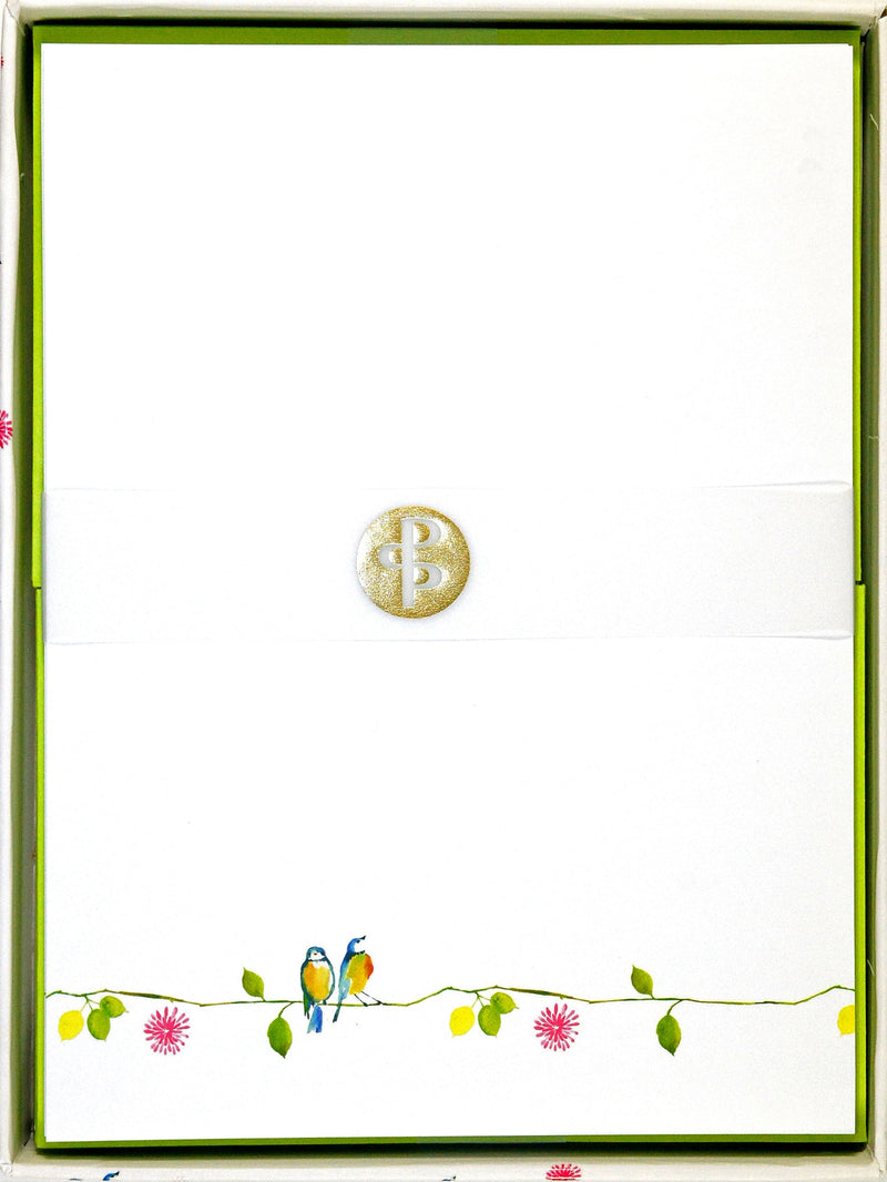 Watercolor Birds Stationery Set