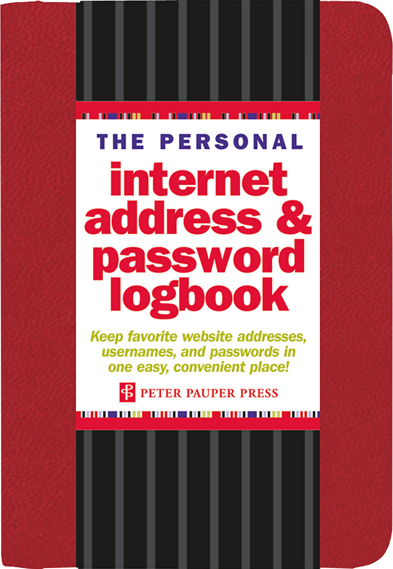 The Personal Internet Address &amp; Password Logbook (Red)