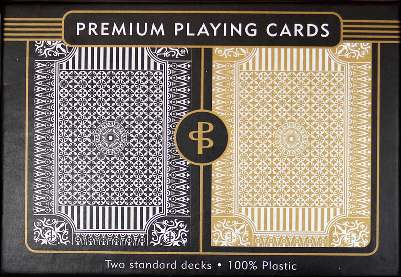 Black &amp; Gold Premium Plastic Playing Cards (Standard Size)