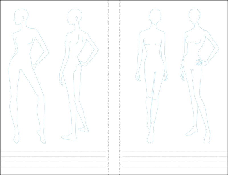 Fashion Sketchbook With Figure Templates: Large Figure Template Male  Croquis for Quickly and Easily Sketching Your Fashion Design Styles and  Building Your Portfolio by modernbk publishing, Paperback