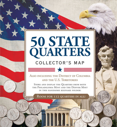 50 State Commemorative Quarters Collector's Map