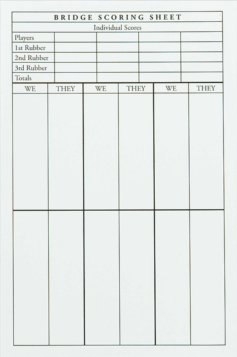 Bridge Tally Pad 