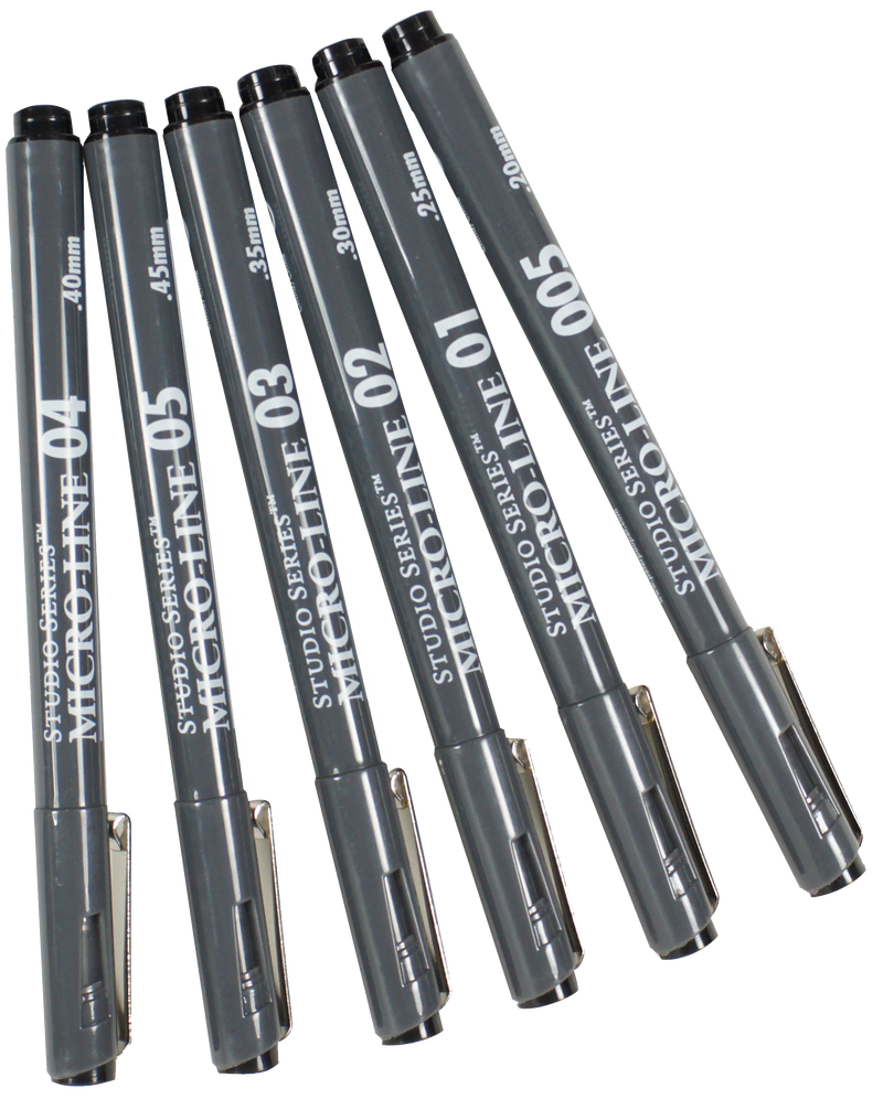 Studio Series Micro-Line Pen Set (Set of 6) – Peter Pauper Press