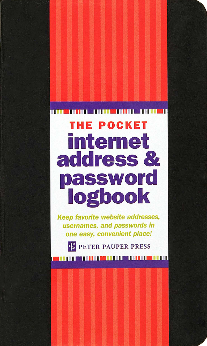 Pocket Internet Address &amp; Password Logbook