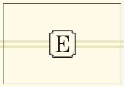 Monogram Note Cards: E