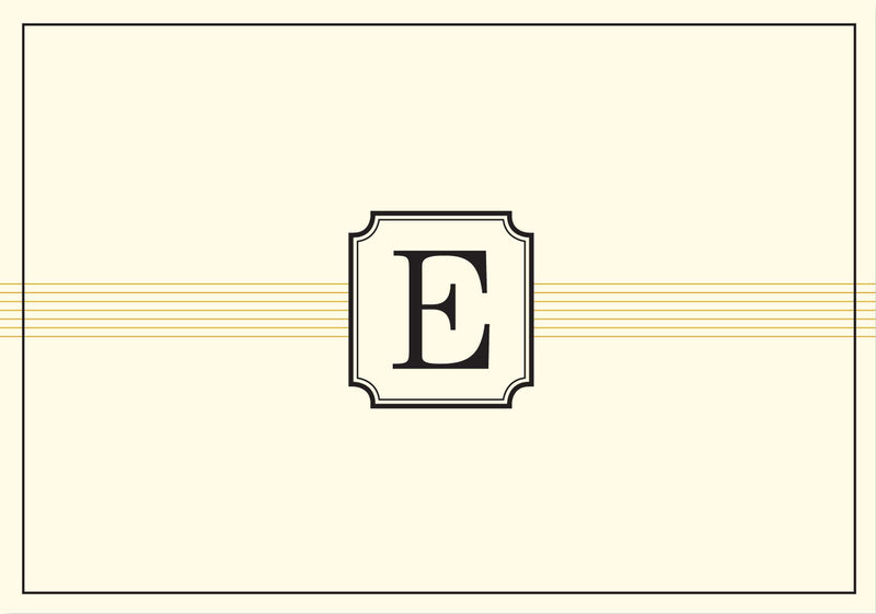 Monogram Note Cards: E