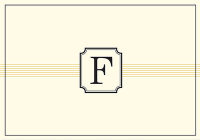 Monogram Note Cards: F