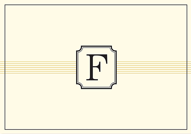 Monogram Note Cards: F