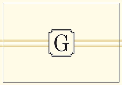 Monogram Note Cards: G