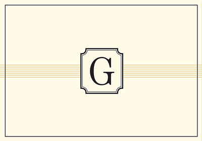 Monogram Note Cards: G