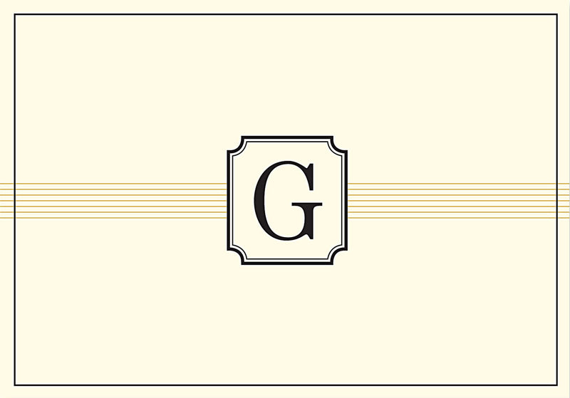 Monogram Note Cards: G