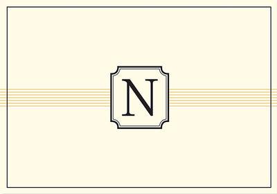 Monogram Note Cards: N