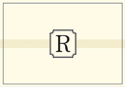 Monogram Note Cards: R
