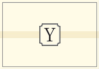 Monogram Note Cards: Y