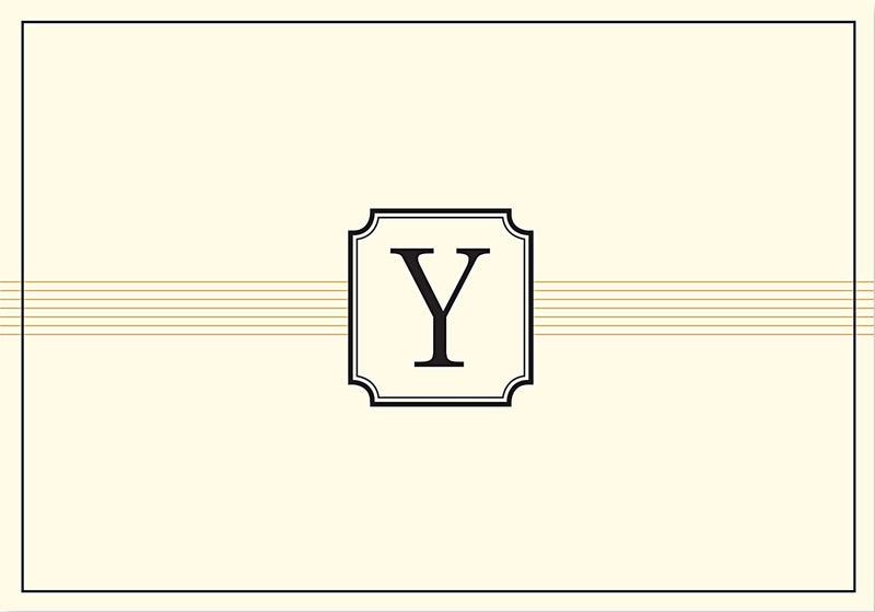 Monogram Note Cards: Y