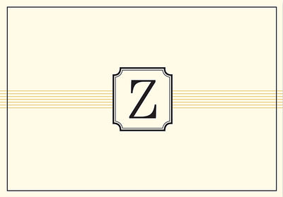 Monogram Note Cards: Z