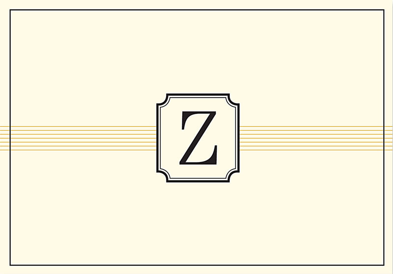 Monogram Note Cards: Z