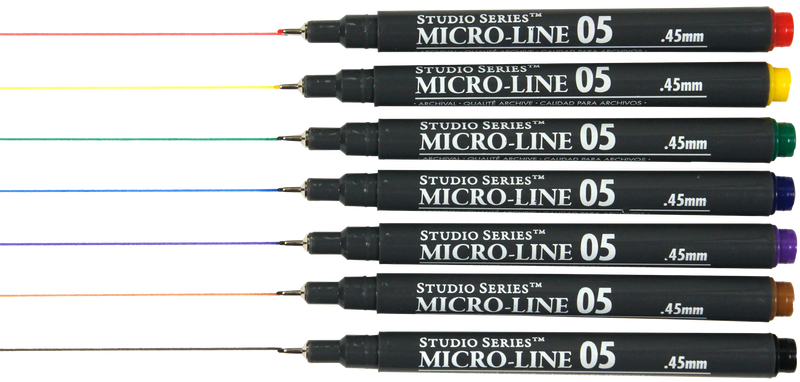 PETER PAUPER PRESS Studio Series Micro-Line Pigment Ink Pen Set (Set of 6)