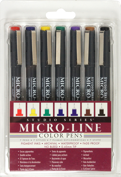 Studio Series Colored Micro-Line Pen Set (Set of 7)