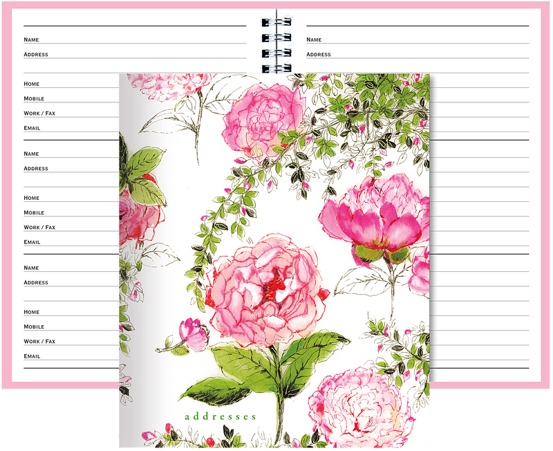 Rose Garden Large Address Book