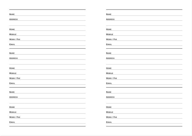 Rose Garden Large Address Book