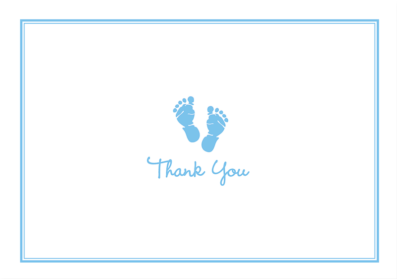 Baby Steps Thank You Notes - Blue