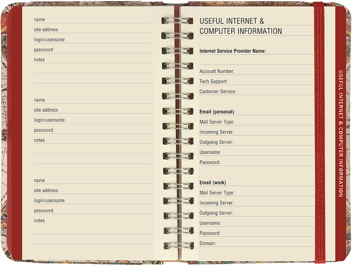 Old World Internet Address & Password Logbook – Peter Pauper